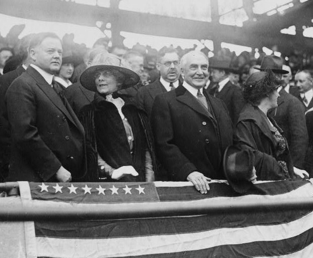 Hoover, Mrs. Harding, President Harding at Griffith Stadium